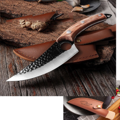 Butcher butcher for meat and bone with small scimitar