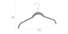 Amazon Basics Space Saving Slim Velvet Non-Slip Clothes Hangers, Sturdy, Gray/Silver, 100-Pack