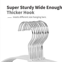 Non Slip Hangers-Heavy Duty Durable Clothes Hangers with Anti-slip Design for Various Coats