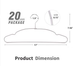 Non Slip Hangers-Heavy Duty Durable Clothes Hangers with Anti-slip Design for Various Coats