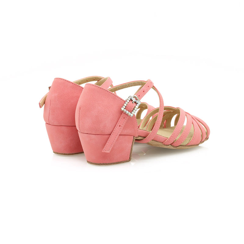 【True Color】Kids Series Nude Pink Cuban Heel Dance Shoes