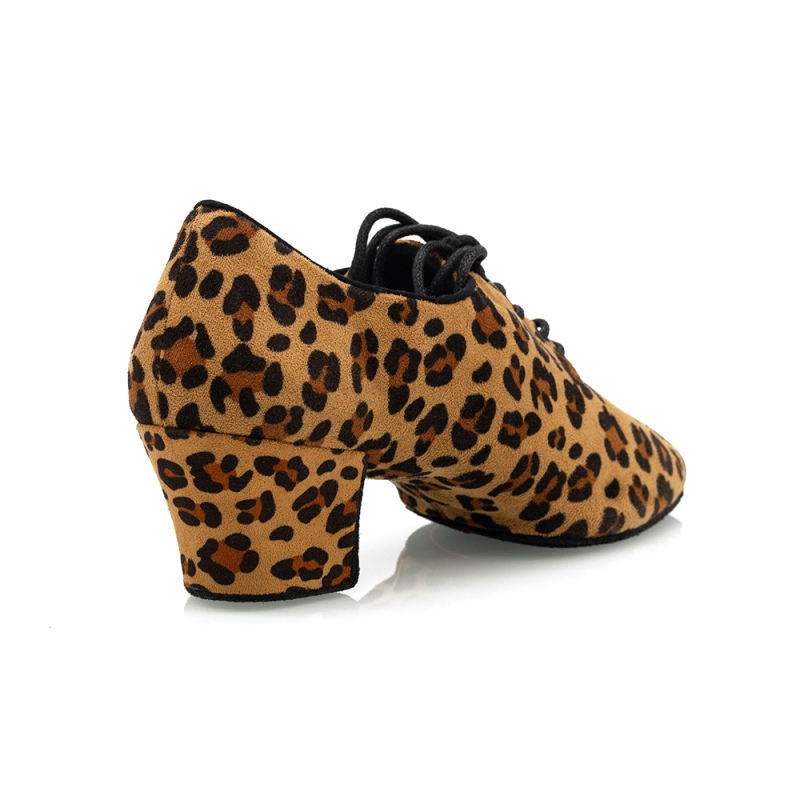 【Leopard Collection】Practice Series 5cm Cuban Heel Salsa Latin Practice Shoes