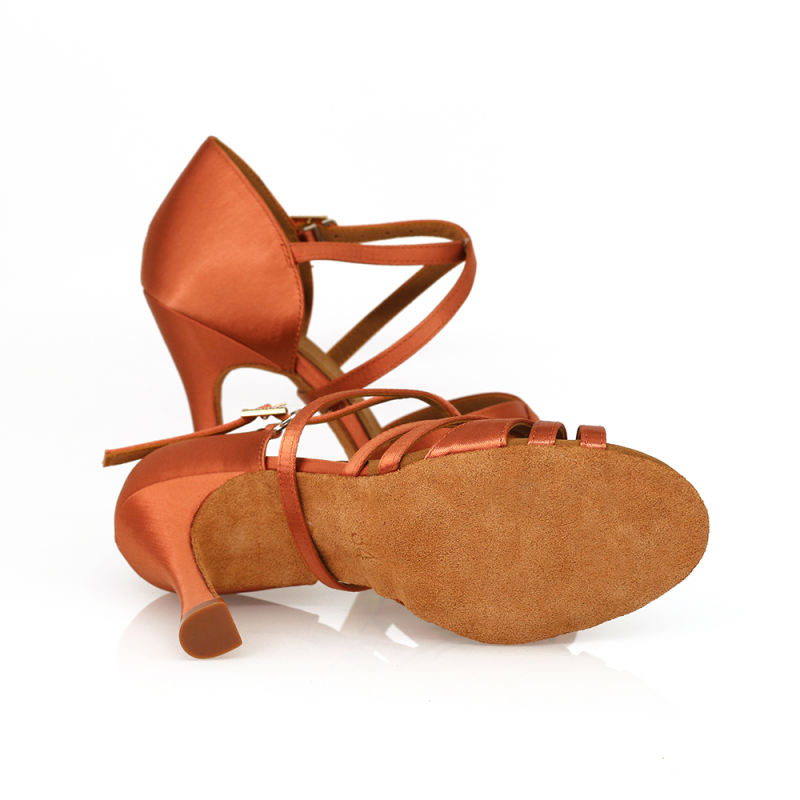 【Deborah】5 Strap 8.5cm Flare Heel Sandals