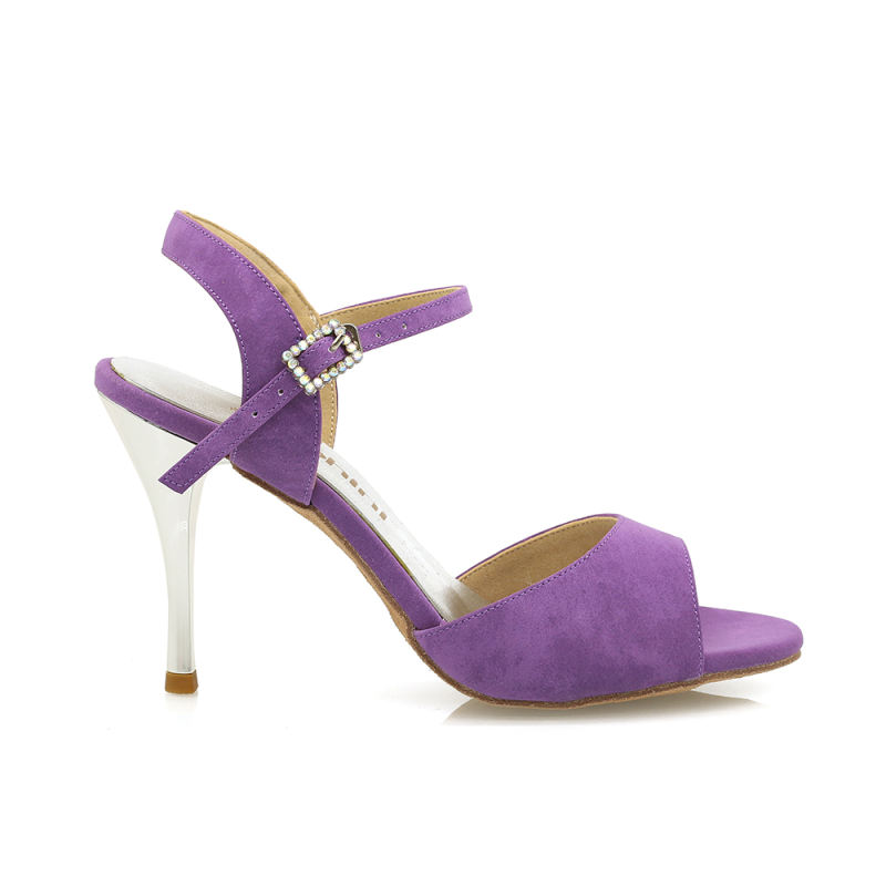 【True Color】 Violet Purple 9cm Tango Dance Shoes