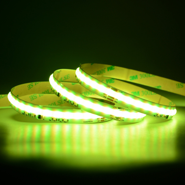 10mm 24V 420leds/m digital RGB COB led strip