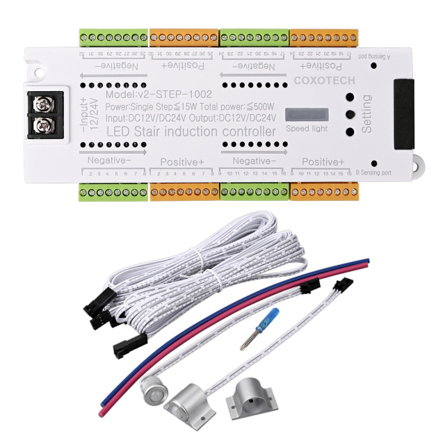 V2-STEP-1002 MAX 400W Light motion sensor controller for stairs light smart RIP Controller