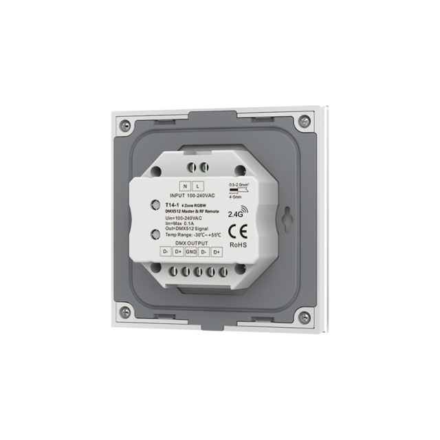 T14-1 4 Zones RGBW Touch Panel DMX Master (100-240VAC Input)
