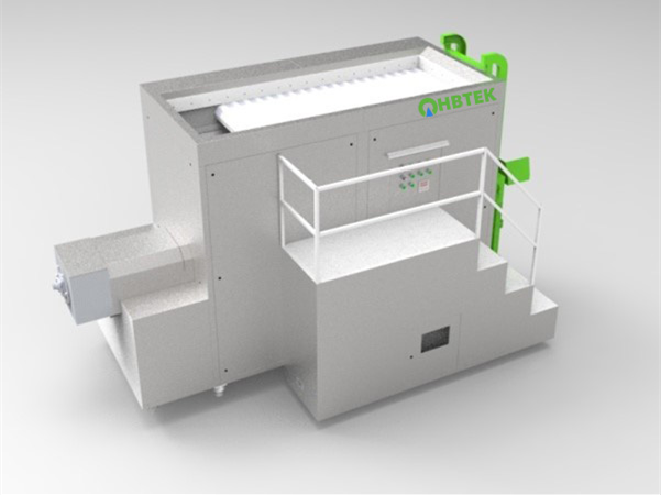 Food waste crushing, squeezing and sorting table (ground type)