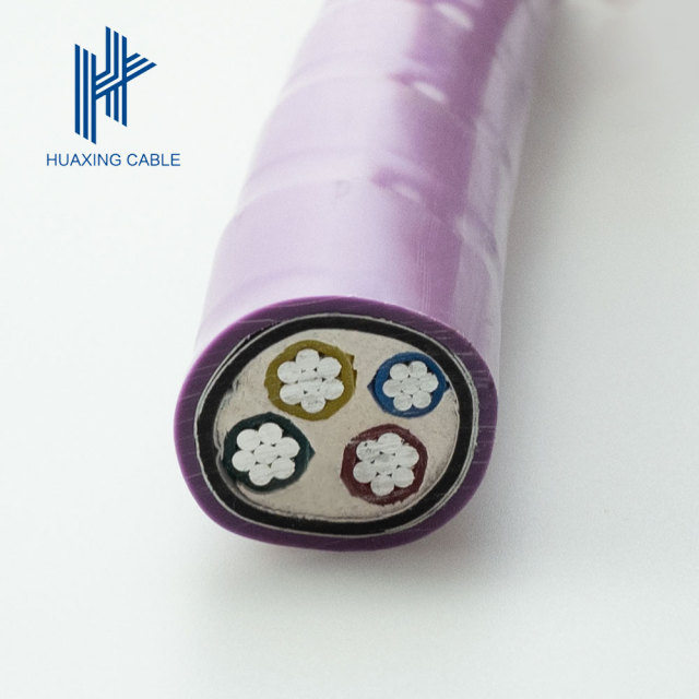 Low Voltage 1000V Aluminum 3*25+16mm2 XLPE insulated Steel tape armored PE sheathed power cable