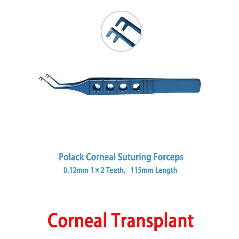 Polack Corneal Suturing Forceps  Corneal Transplant  Trephine Oftalmologia Ophthalmology