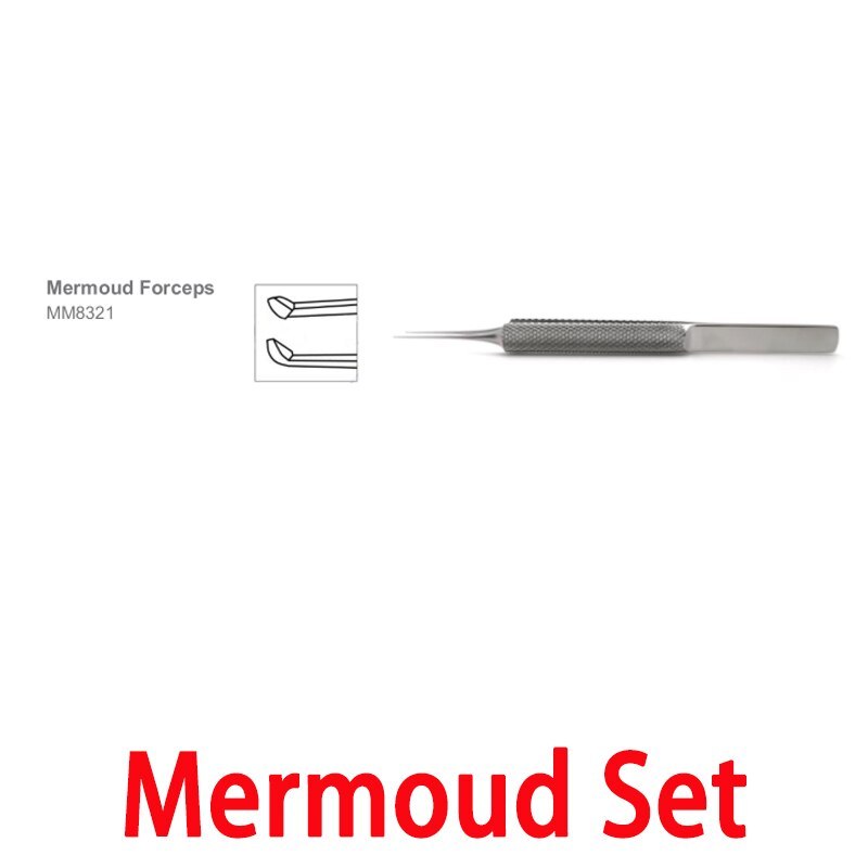 Mermoud Set  Forceps Marker Spatula Scraper Ophthalmology Oftalmologia