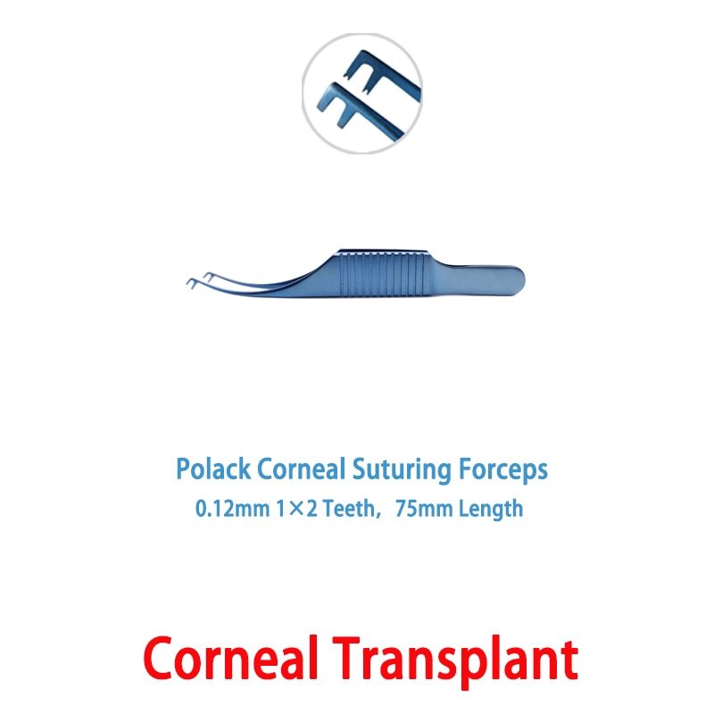 Polack Corneal Suturing Forceps  Corneal Transplant  Trephine Oftalmologia Ophthalmology