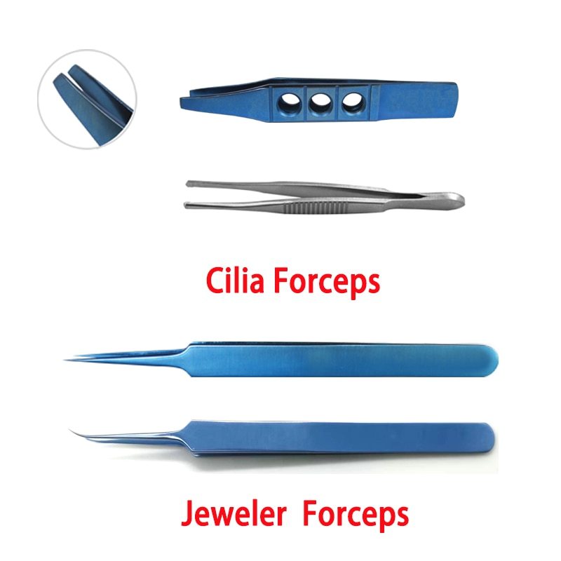 Cilia Jeweler Forceps Towel Clamps Serrefine Green Fixation  Scleral Plug Oftalmologia Ophthalmology
