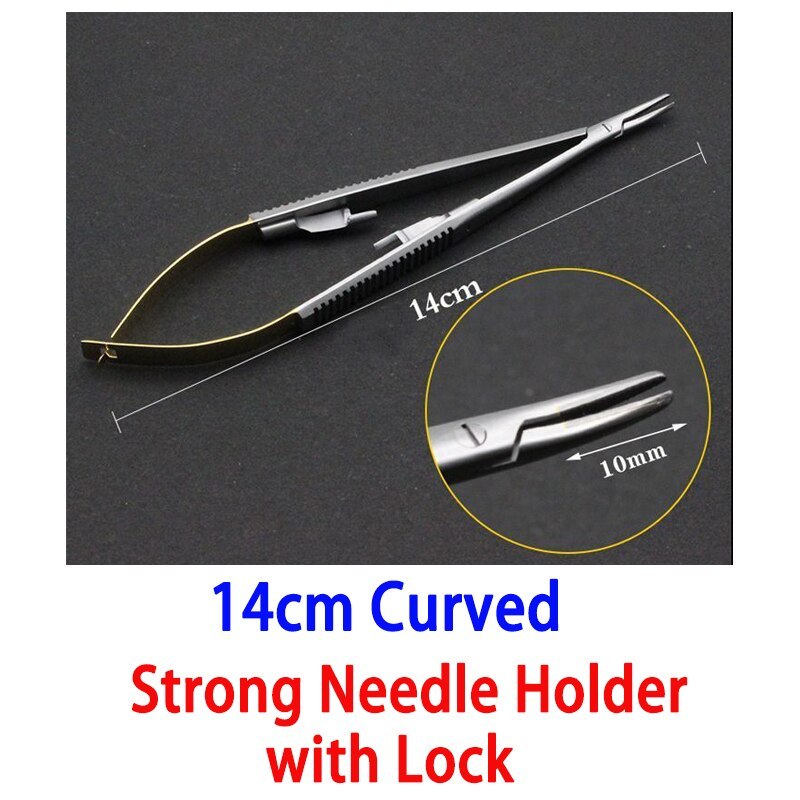 Needle Holders Ophthalmology Needle Holders Dental with lock Straight Curved Tip tweezer Clip Mosquito Forceps Oftalmologia