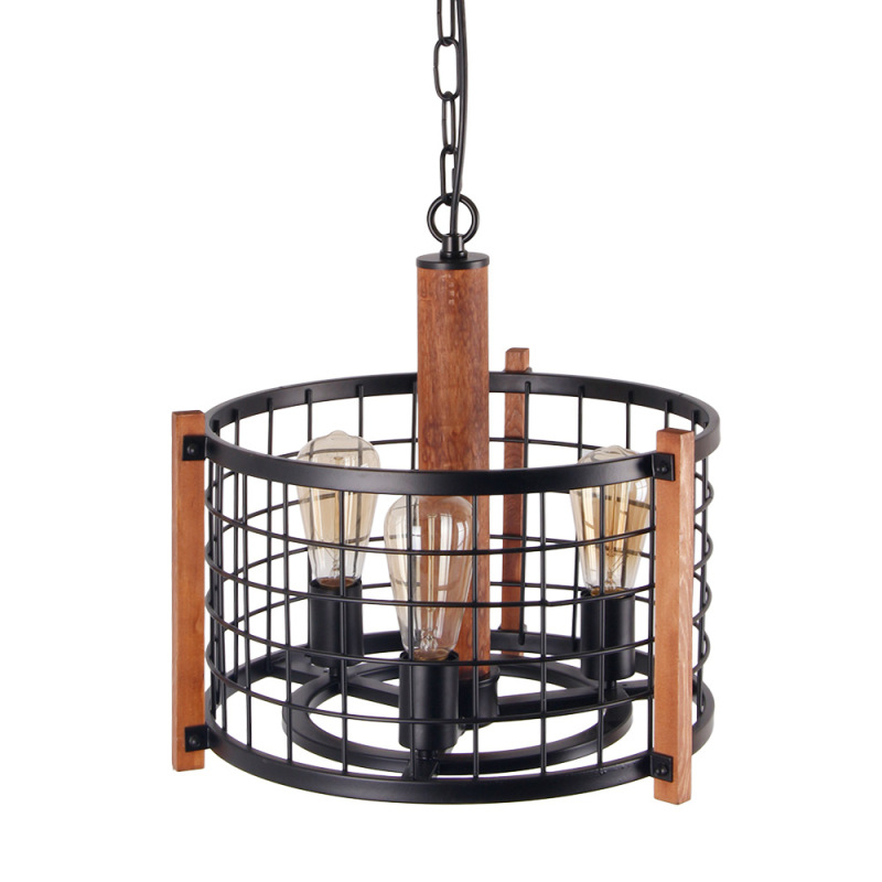 Adjustable Industrial Drum Chandelier Antique Farmhouse Ceiling Lighting Fixture 3 Lights(C0040)