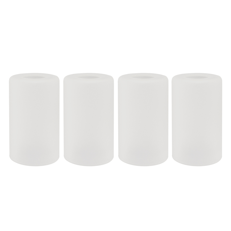 Anmytek Frosted Glass Shades Replacement Cylinder Lamp Shade Lipless with 1-5/8 inch Fitter 4 Pack
