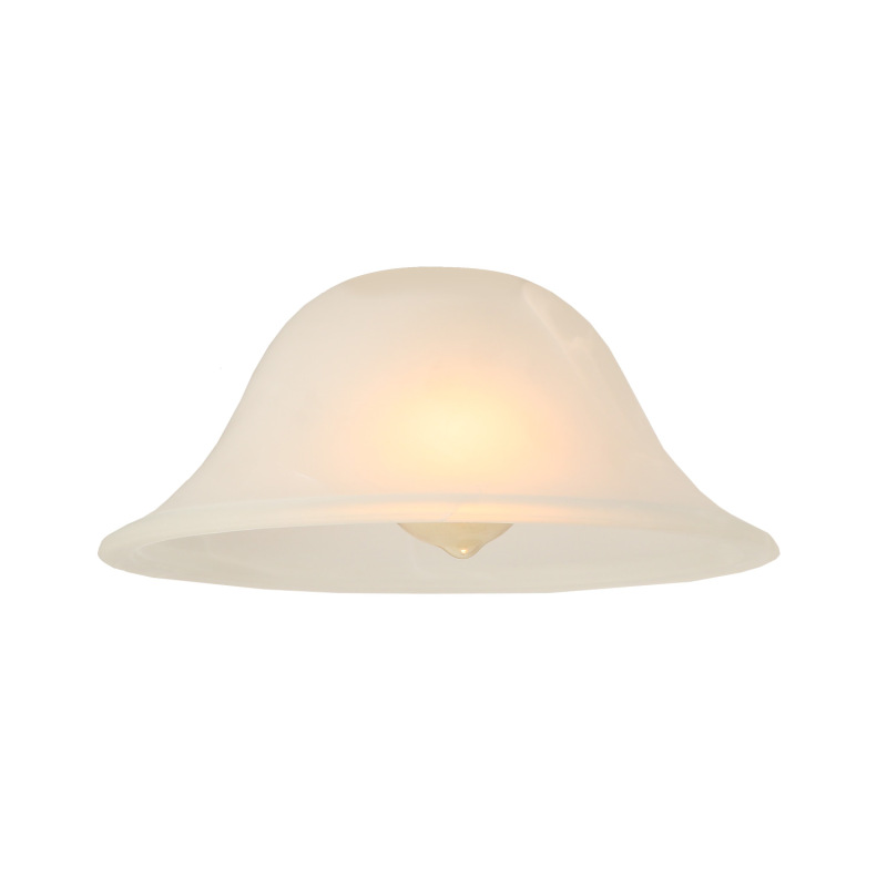 Anmytek Small Floor Lamp Glass Shade Replacement Globe -Fitting Opening 1.625&quot; Modern Alabaster Style Light Fixture Shade, Height: 4.13 inch, Width: 9.45 inch. Lipless