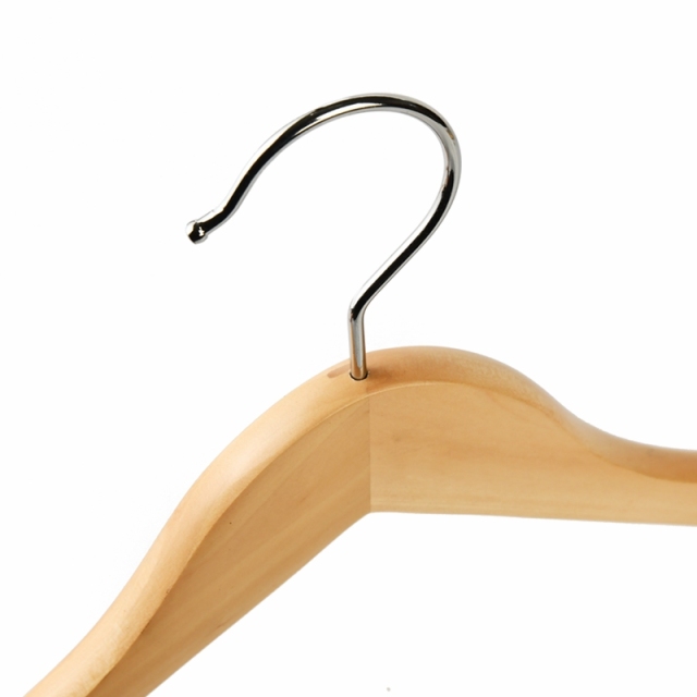 Natural Color Wooden Clothes Hanger with Locking Bar