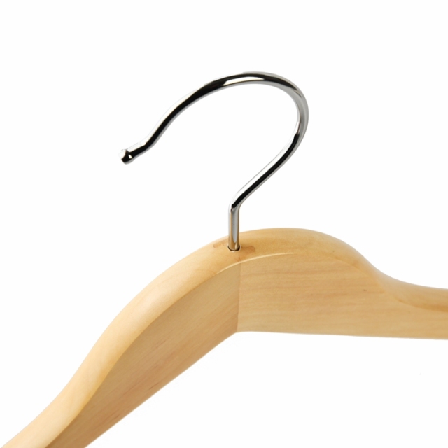 Tops Clothing Natural Wooden Clothes Hanger for Suit Coat
