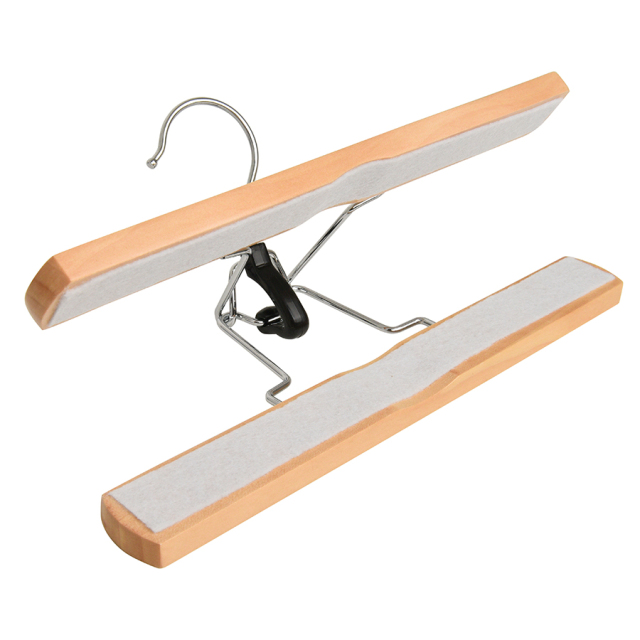 Wood Clamp Hangers with Non Slip Padded Velvet