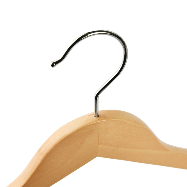High-Grade Wooden Suit Hangers Skirt Hangers with Clips