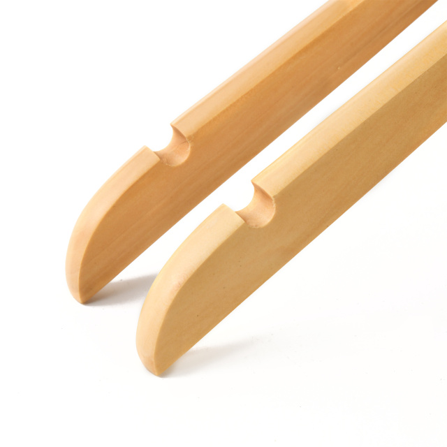 Natural Solid Gugertree Wood Shirt and Dress Hangers with Notches