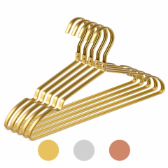 3-Color Aluminum Hangers, Matte Gold Metal Hanger, Aluminum Hanger for Coat & Shirt