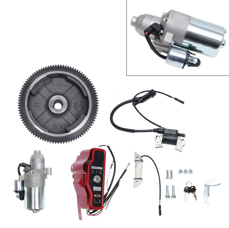 ELECTRIC START KITS GX270 FOR HONDA GX270 GX240 GENERATOR HOUSING STARTER MOTOR FLYWHEEL CHARGE COIL SWITCH