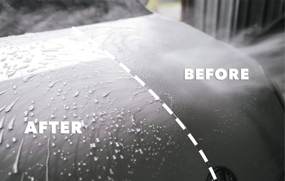 Coated vs uncoated water beading