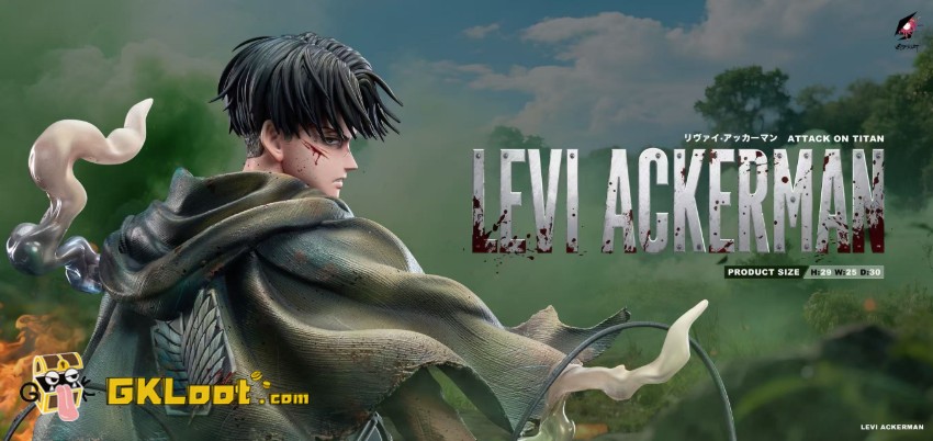 Crimson Studio 1/6 Attack on Titan Levi Ackerman Statue - View 10 Crimson Studio 1/6 Attack on Titan Levi Ackerman Statue - View 10