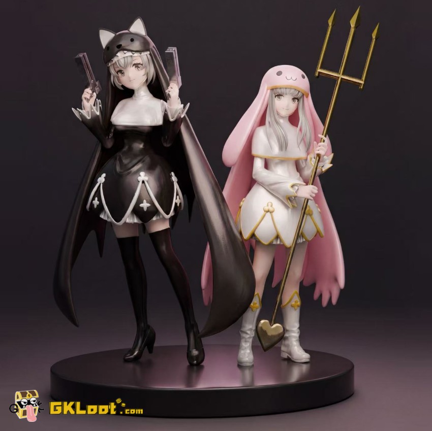 FC & Hudie Studio Digimon Sistermon Noir & Sistermon Blanc Statue - View 1 FC & Hudie Studio Digimon Sistermon Noir & Sistermon Blanc Statue - View 1