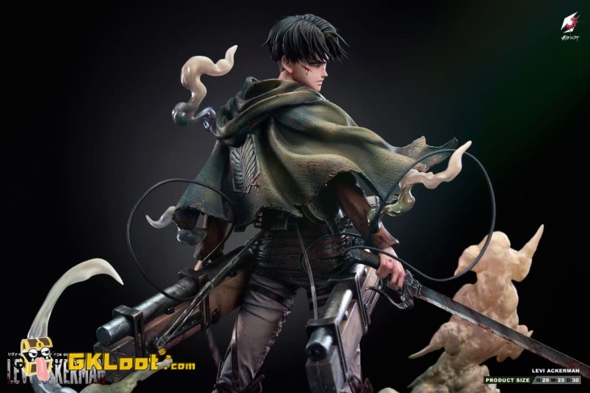 Crimson Studio 1/6 Attack on Titan Levi Ackerman Statue - View 9 Crimson Studio 1/6 Attack on Titan Levi Ackerman Statue - View 9