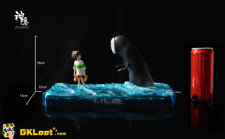 ShenYin Studio Spirited Away Chihiro & No Face Man Statue - View 3 ShenYin Studio Spirited Away Chihiro & No Face Man Statue - View 3