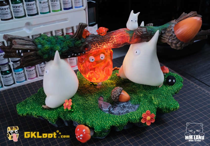 Mmland Studio Howl's Moving Castle & My Neighbor Totoro Calcifer & Totoro Statue w/ LED - View 5 Mmland Studio Howl's Moving Castle & My Neighbor Totoro Calcifer & Totoro Statue w/ LED - View 5