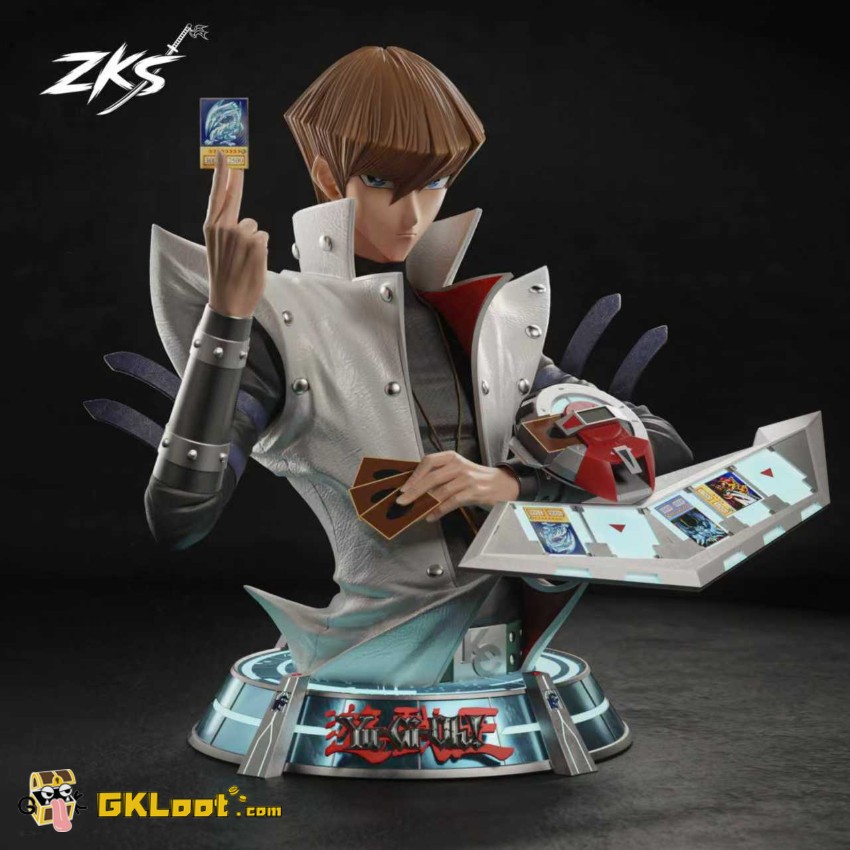 Zenkai Studio 1/1 Yu-Gi-Oh! Seto Kaiba Statue w/ LED - View 3 Zenkai Studio 1/1 Yu-Gi-Oh! Seto Kaiba Statue w/ LED - View 3