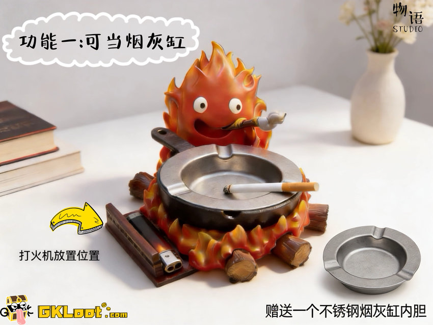 Wu Yu Studio Howl's Moving Castle Calcifer Statue - View 2 Wu Yu Studio Howl's Moving Castle Calcifer Statue - View 2