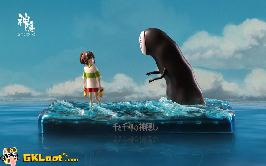 ShenYin Studio Spirited Away Chihiro & No Face Man Statue - View 4 ShenYin Studio Spirited Away Chihiro & No Face Man Statue - View 4