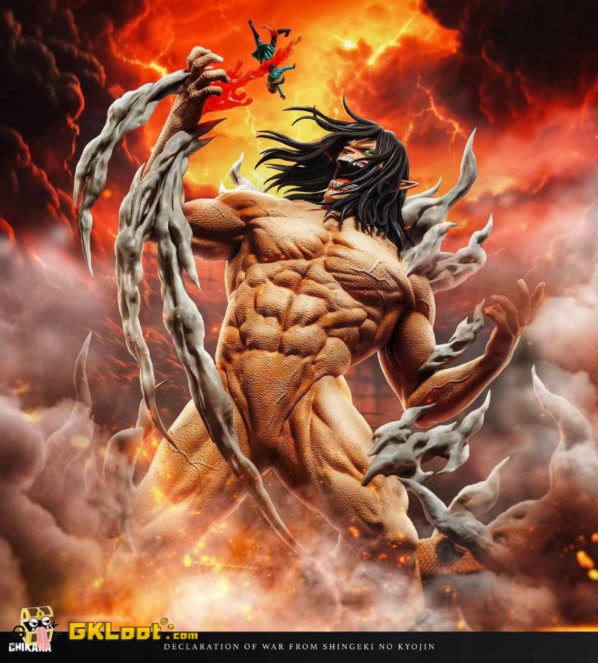 Chikara Studio Attack On Titan Eren Jaeger Statue w/ LED - View 8 Chikara Studio Attack On Titan Eren Jaeger Statue w/ LED - View 8