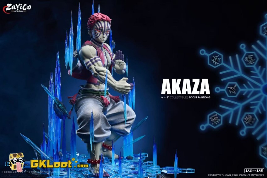 Zayico Studio Demon Slayer Akaza Statue w/ LED - View 9 Zayico Studio Demon Slayer Akaza Statue w/ LED - View 9