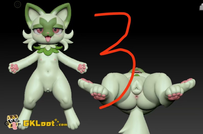 Spirit Demon Studio Pokémon Sprigatito - View 1 Spirit Demon Studio Pokémon Sprigatito - View 1