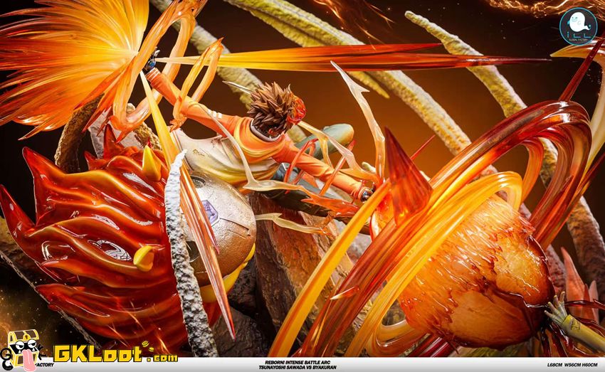 ILLegal Factory Studio Katekyo Hitman Reborn Tsunayoshi Sawada VS Byakuran Statue w/ LED - View 1 ILLegal Factory Studio Katekyo Hitman Reborn Tsunayoshi Sawada VS Byakuran Statue w/ LED - View 1