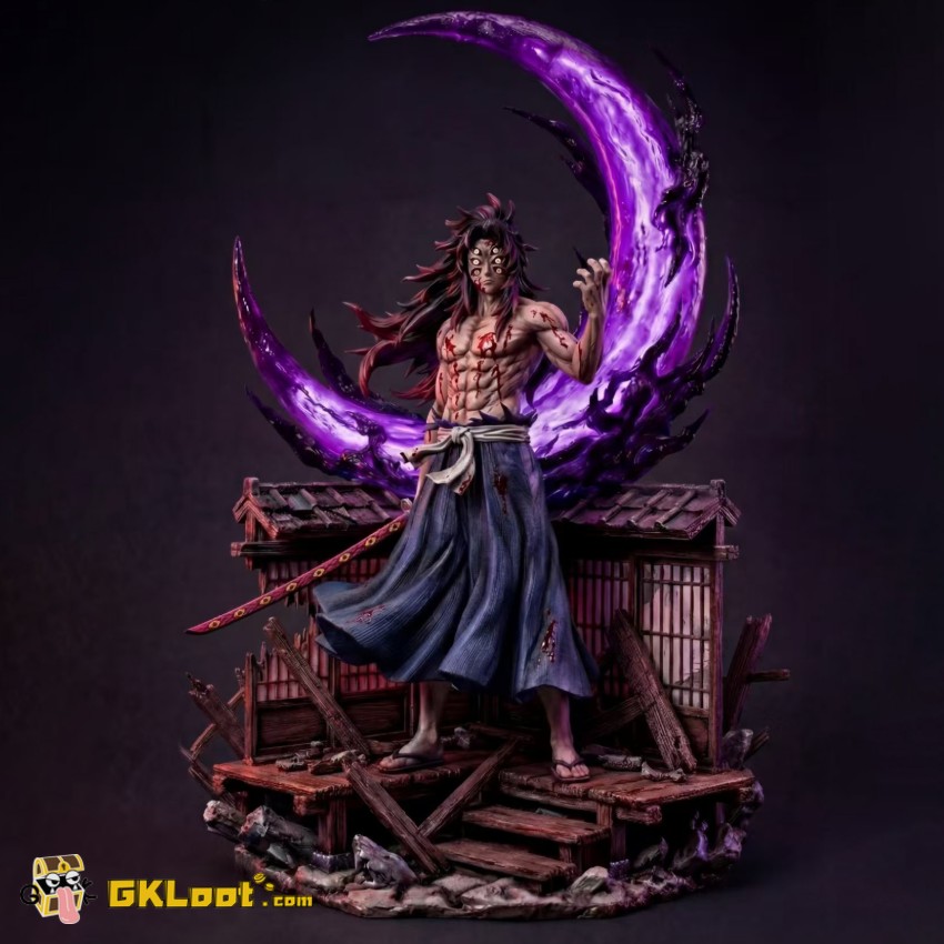 Ji Zhi She Studio 1/6 Demon Slayer Kokushibo Statue w/ LED - View 1 Ji Zhi She Studio 1/6 Demon Slayer Kokushibo Statue w/ LED - View 1