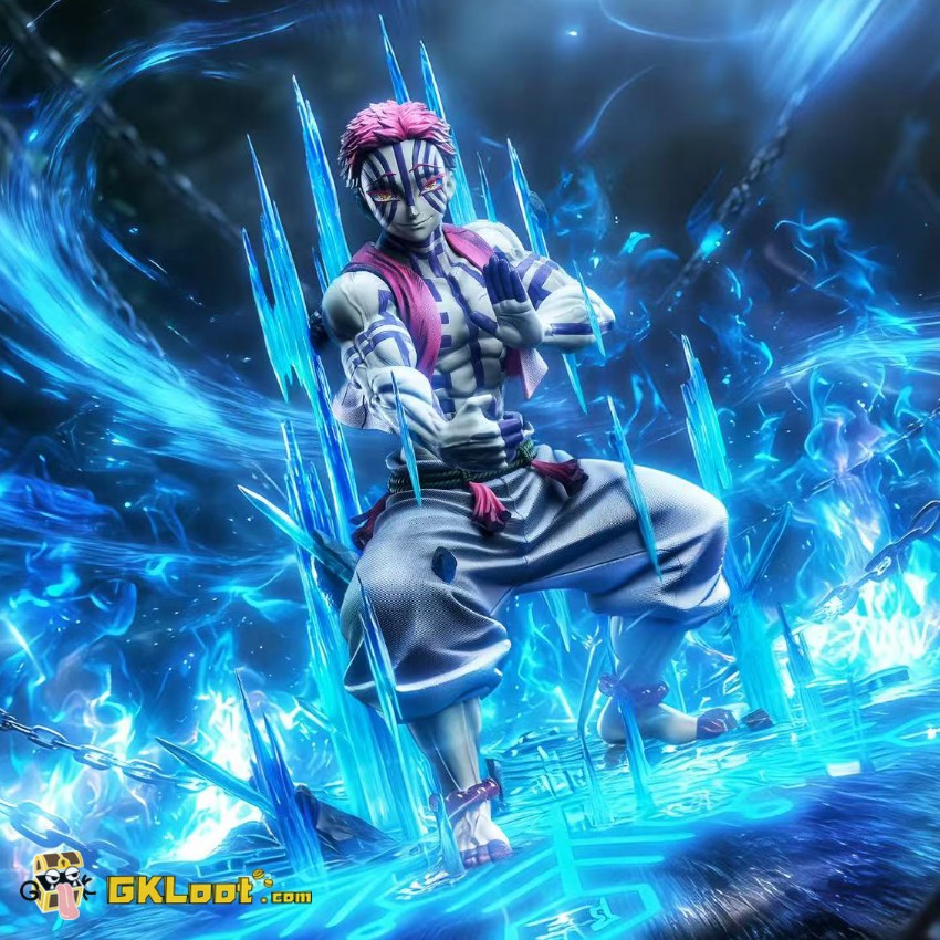 Zayico Studio Demon Slayer Akaza Statue w/ LED - View 1 Zayico Studio Demon Slayer Akaza Statue w/ LED - View 1