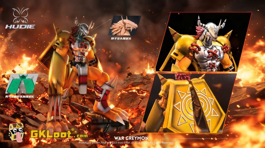 Hudie Studio Digimon War Greymon Statue - View 2 Hudie Studio Digimon War Greymon Statue - View 2