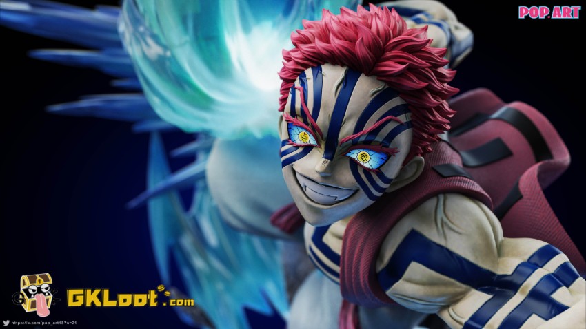 POP. ART Studio 1/6 Demon Slayer Akaza Statue w/ LED - View 4 POP. ART Studio 1/6 Demon Slayer Akaza Statue w/ LED - View 4