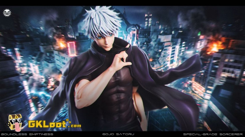 ZanyJoke & FANTASY Studio Jujutsu Kaisen Satoru Gojo Statue w/ LED - View 4 ZanyJoke & FANTASY Studio Jujutsu Kaisen Satoru Gojo Statue w/ LED - View 4