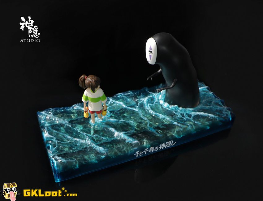ShenYin Studio Spirited Away Chihiro & No Face Man Statue - View 2 ShenYin Studio Spirited Away Chihiro & No Face Man Statue - View 2