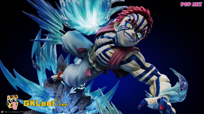 POP. ART Studio 1/6 Demon Slayer Akaza Statue w/ LED - View 8 POP. ART Studio 1/6 Demon Slayer Akaza Statue w/ LED - View 8