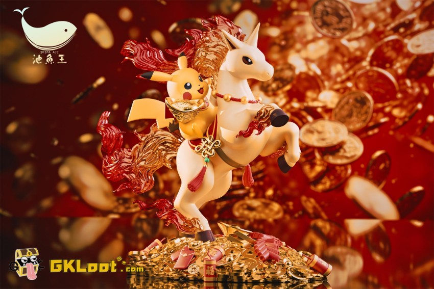 Shima Aji Studio Pokémon Pikachu & Rapidash Statue - View 2 Shima Aji Studio Pokémon Pikachu & Rapidash Statue - View 2