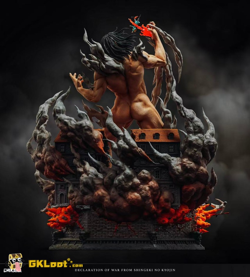 Chikara Studio Attack On Titan Eren Jaeger Statue w/ LED - View 4 Chikara Studio Attack On Titan Eren Jaeger Statue w/ LED - View 4